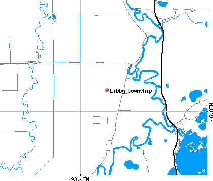 Libby township, MN map
