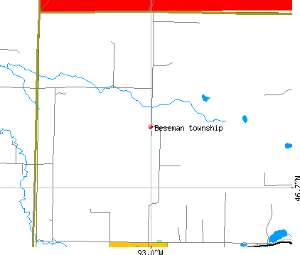 Beseman township, MN map