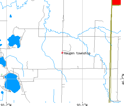 Haugen township, MN map