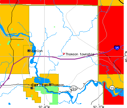 Thomson township, MN map