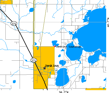 Jenkins township, MN map