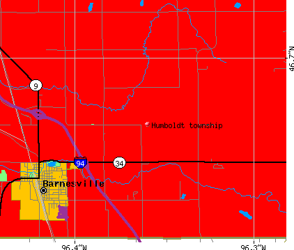 Humboldt township, MN map
