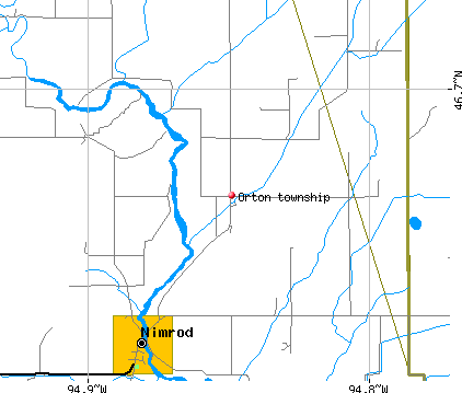 Orton township, MN map
