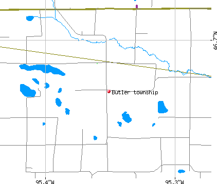 Butler township, MN map
