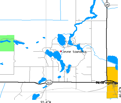 Jevne township, MN map