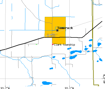 Clark township, MN map