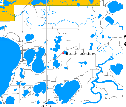 Mission township, MN map