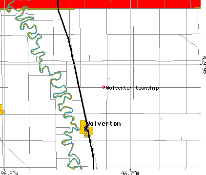 Wolverton township, MN map