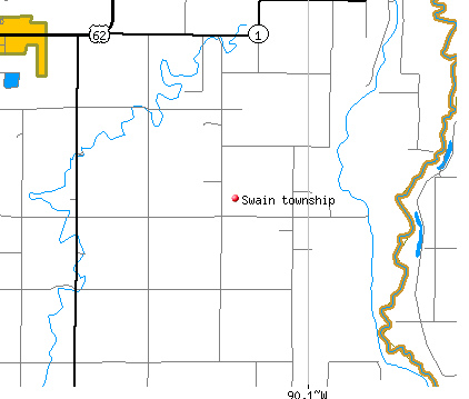 Swain township, AR map