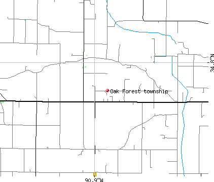 Oak Forest township, AR map
