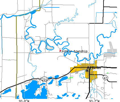 Aitkin township, MN map