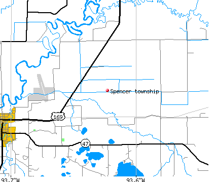 Spencer township, MN map