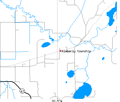 Kimberly township, MN map