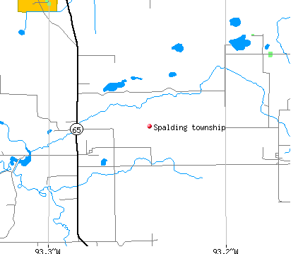 Spalding township, MN map