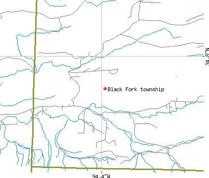 Black Fork township, AR map
