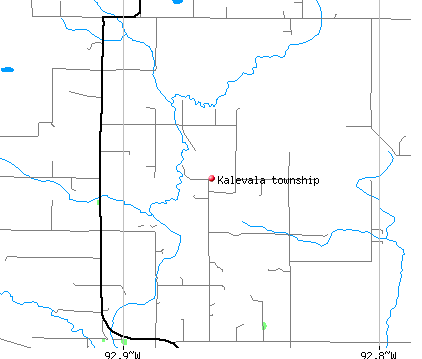 Kalevala township, MN map