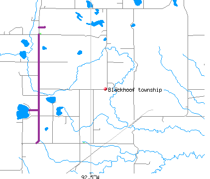 Blackhoof township, MN map