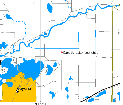 Rabbit Lake township, MN map