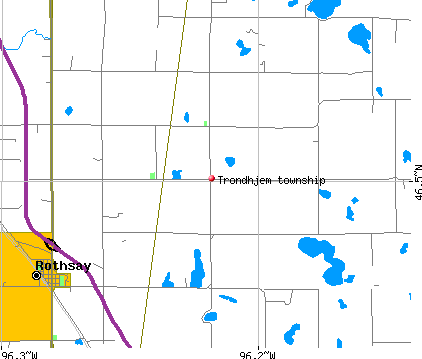 Trondhjem township, MN map