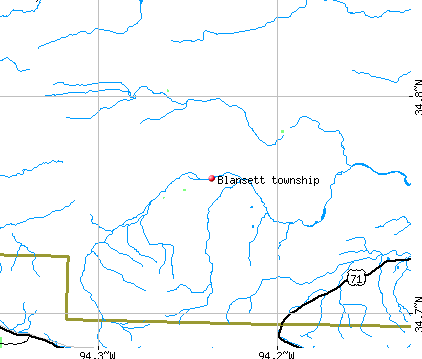 Blansett township, AR map