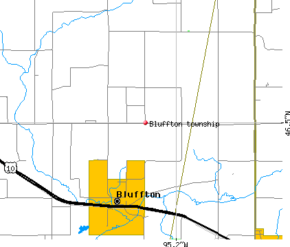 Bluffton township, MN map