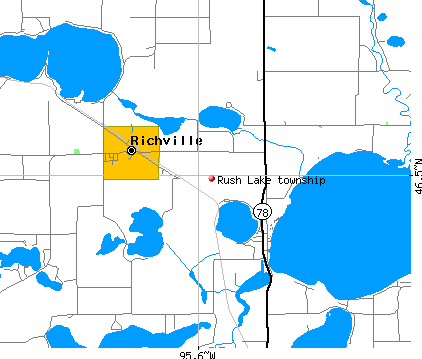 Rush Lake township, MN map