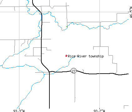 Rice River township, MN map