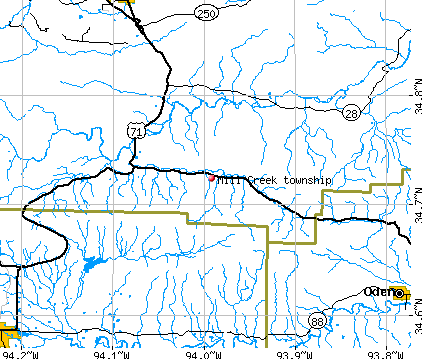 Mill Creek township, AR map