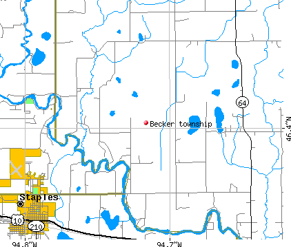 Becker township, MN map