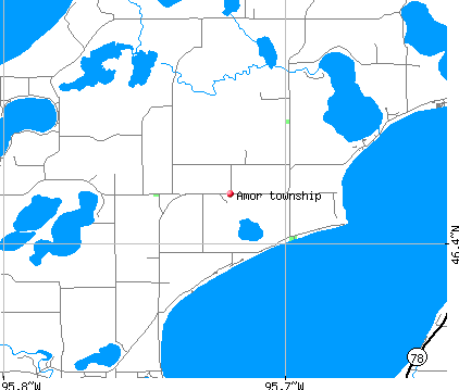 Amor township, MN map