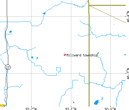 Millward township, MN map