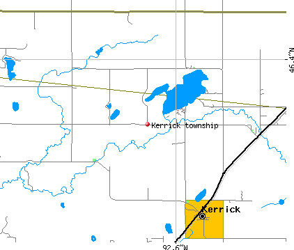 Kerrick township, MN map