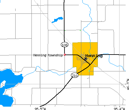 Henning township, MN map