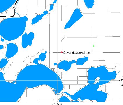 Girard township, MN map