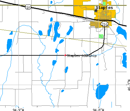 Staples township, MN map