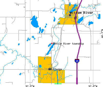 Kettle River township, MN map