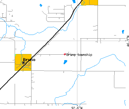 Bruno township, MN map