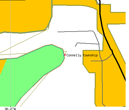 Connelly township, MN map