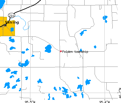 Folden township, MN map