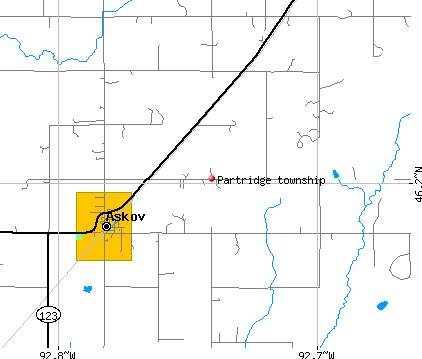 Partridge township, MN map