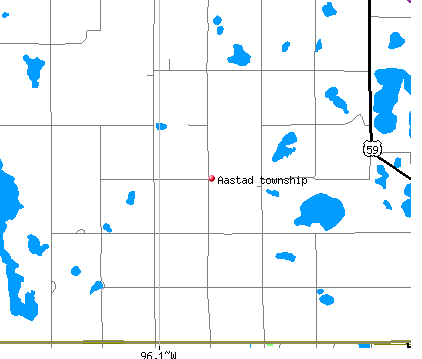 Aastad township, MN map