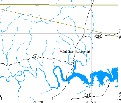 Sulphur township, AR map