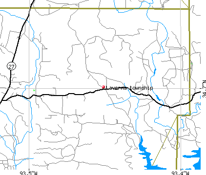 Laverna township, AR map