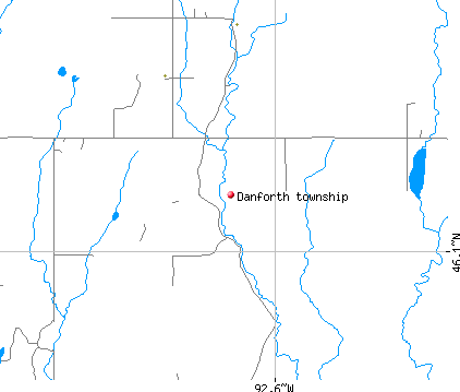 Danforth township, MN map