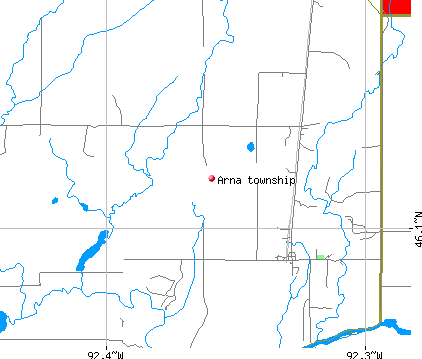 Arna township, MN map