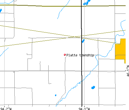 Platte township, MN map