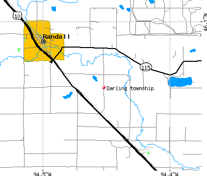 Darling township, MN map