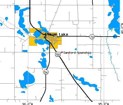 Sanford township, MN map