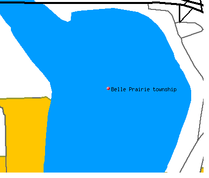 Belle Prairie township, MN map