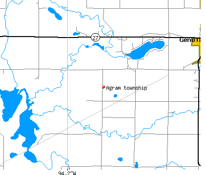 Agram township, MN map